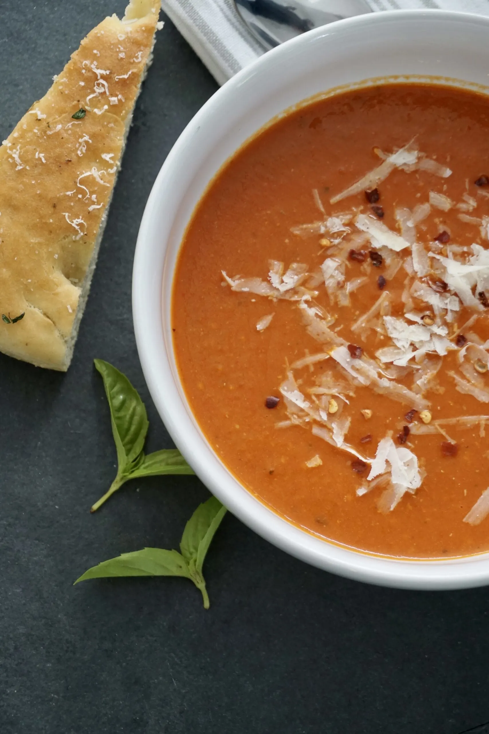 roasted red pepper and tomato bisque