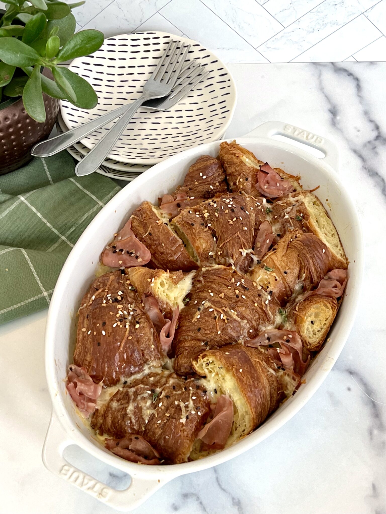 Ham and Cheese Croissant Bake Humble Oven