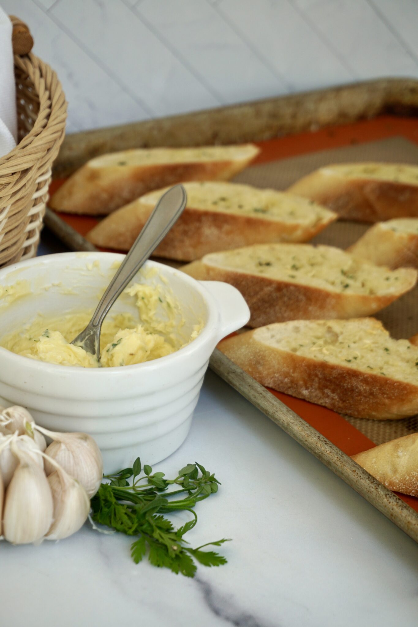 Easy Baguette Garlic Bread Humble Oven
