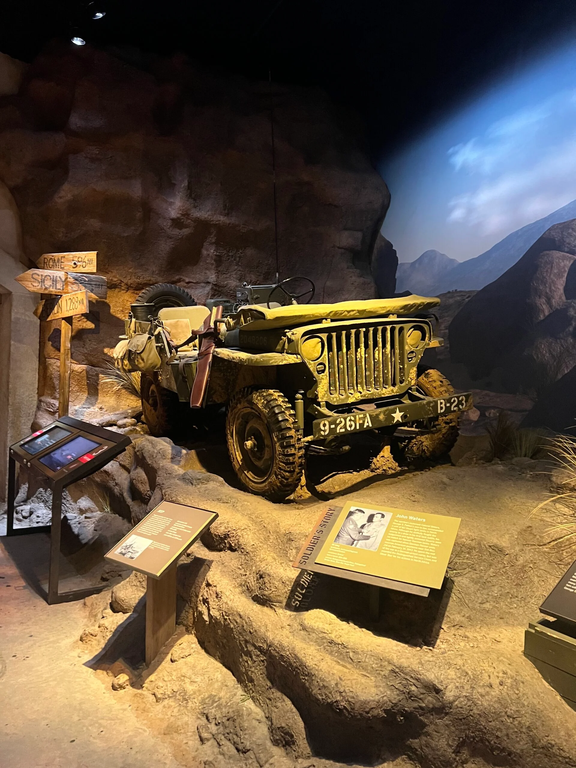 WWII era military jeep on display
