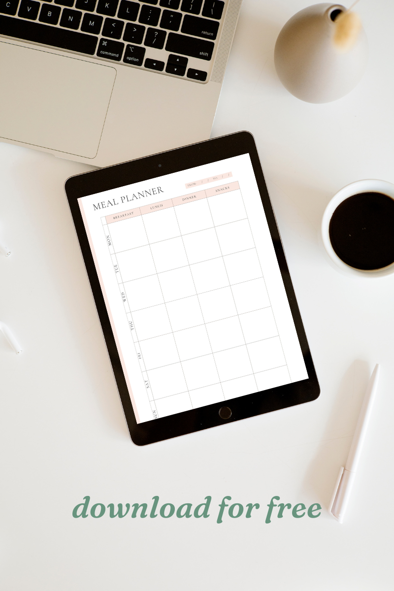 Free Weekly Meal Planner With Grocery List - Humble Oven