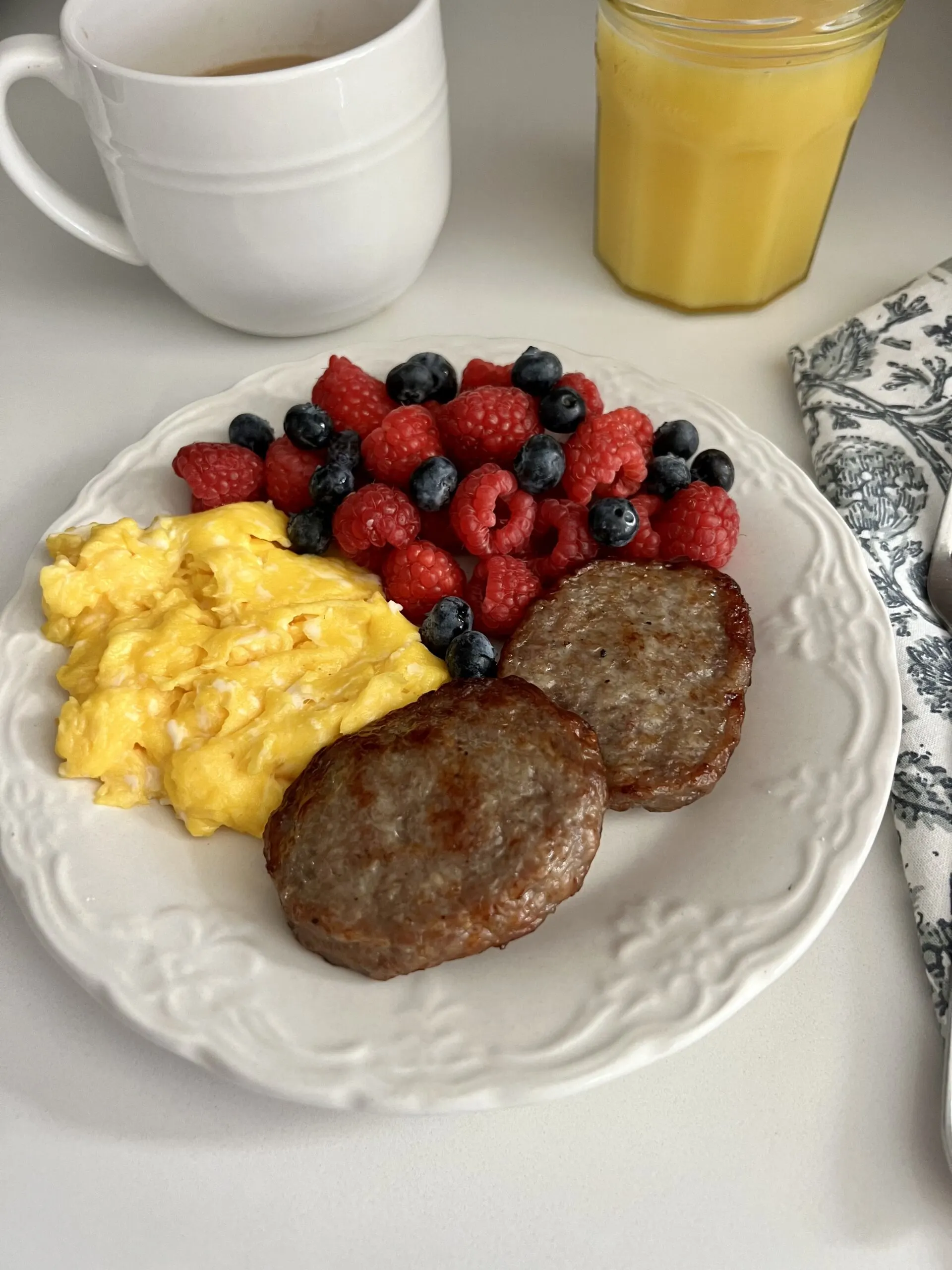 Eggs after learning to Cook Sausage Patties In the Air Fryer