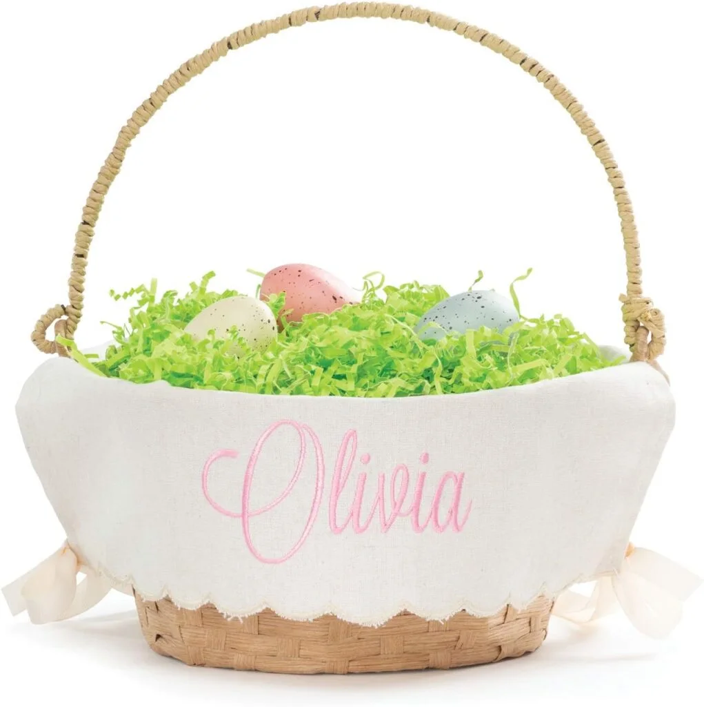 Classic Wicker Basket with Personalization Fun Easter Basket Ideas for Toddlers